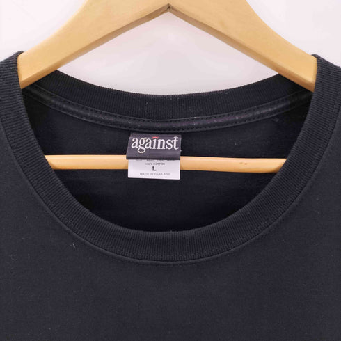 AGAINST バンドプリントクルーネックTシャツ メンズ JPN:L