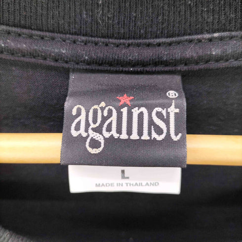 AGAINST バンドプリントクルーネックTシャツ メンズ JPN:L