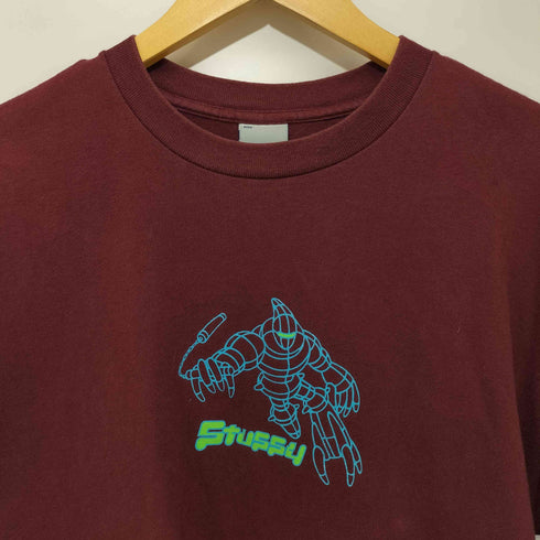 ステューシー Stussy 90-2000s 銀タグ USA製 ロボットプリント ショートスリーブTシャツ メンズ import:L