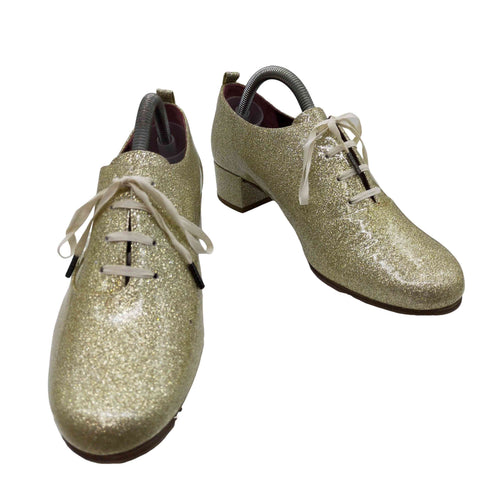 マークジェイコブス MARC JACOBS BETTY LACE UP OXFORD ラメ コーティング レースアップ シューズ レディース EUR:37