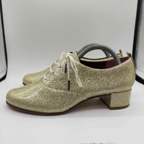 マークジェイコブス MARC JACOBS BETTY LACE UP OXFORD ラメ コーティング レースアップ シューズ レディース EUR:37
