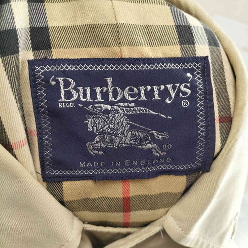 バーバリーズ BURBERRYS MADE IN ENGLAND 裏地ノヴァチェックステンカラーコート メンズ 44SHORT