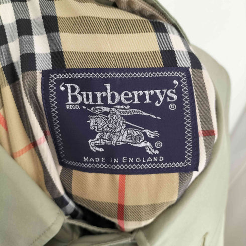 バーバリーズ BURBERRYS MADE IN ENGLAND 裏地ノヴァチェックステンカラーコート C100 メンズ
