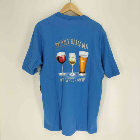 トミーバハマ Tommy Bahama RED WHITE&BREW ロゴ 魚 ワイン ビール 両面プリント S/S Tシャツ メンズ import:S