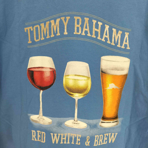 トミーバハマ Tommy Bahama RED WHITE&BREW ロゴ 魚 ワイン ビール 両面プリント S/S Tシャツ メンズ import:S