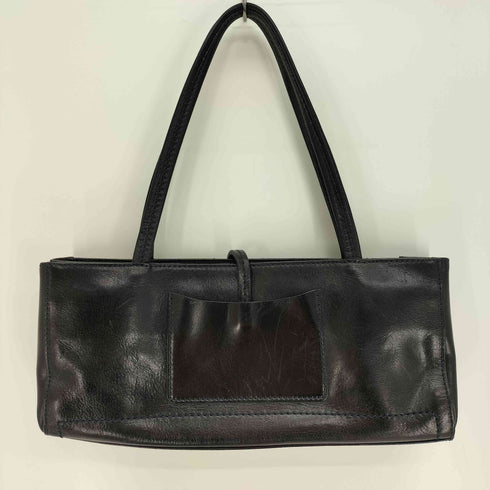 CIMABUE ダブルジップ ポケット レザー ショルダー バッグ ハンド バッグ レディース