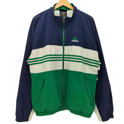 アディダス adidas 80-90s 万国旗 パフォーマンスロゴ ジップ アップジャケット メンズ XL