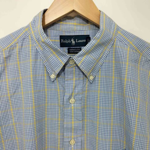 ラルフローレン RALPH LAUREN 80-90s YARMOUTH ポニー刺繍 チェック柄 ロングスリーブシャツ メンズ 17
