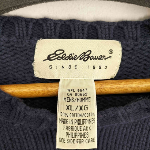 エディーバウアー Eddie Bauer 90s 白タグ コットンニット メンズ JPN:XL