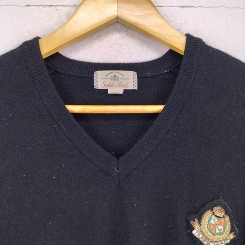紋章ワッペンカシミヤニット PURE CASHMERE メンズ L