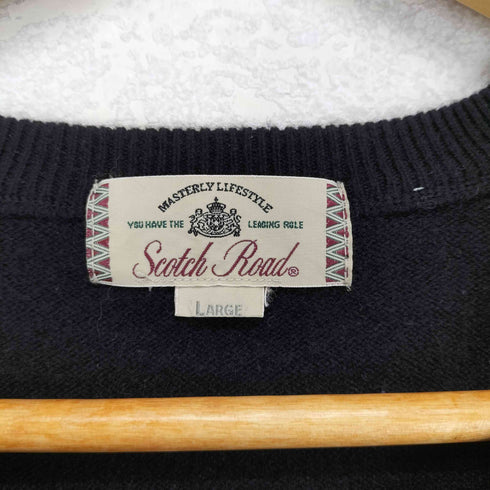紋章ワッペンカシミヤニット PURE CASHMERE メンズ L