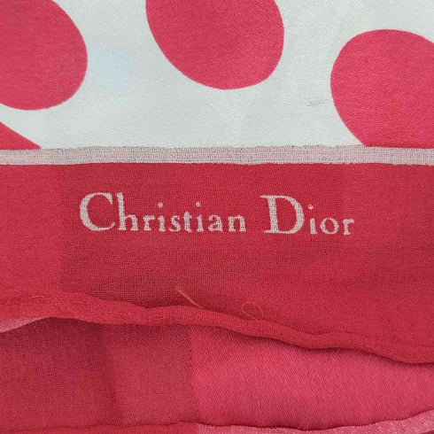 クリスチャンディオール Christian Dior ドット柄 デザイン スカーフ レディース