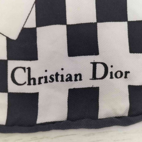 クリスチャンディオール Christian Dior トランプ柄 デザイン スカーフ レディース