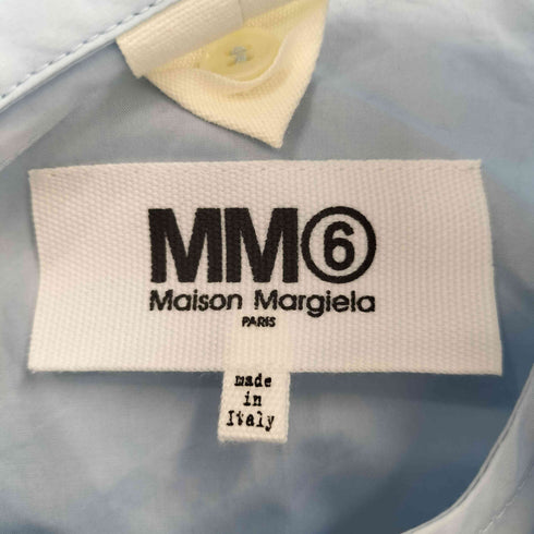 エムエムシックスメゾンマルジェラ MM6 Maison Margiela 21aw Detachable Collar Cropped Blouse バルーンスリーブ ポプリンシャツ レディース 40