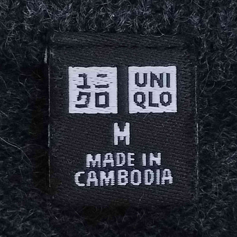 ユニクロ UNIQLO カシミヤハーフジップセーター メンズ JPN:M