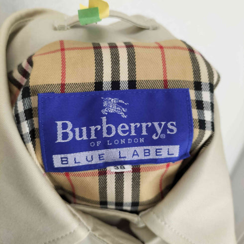 バーバリーズ BURBERRYS 裏地ノヴァチェックステンカラーコート レディース 38