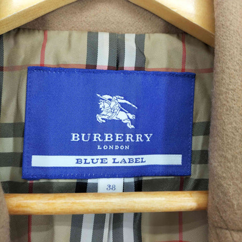 バーバリーブルーレーベル BURBERRY BLUE LABEL 裏地ノヴァチェックウールステンカラーコート レディース 38