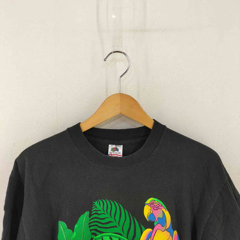 フルーツオブザルーム FRUIT OF THE LOOM フロントプリントTEE シングルステッチ コンゴインコ メンズ JPN:L