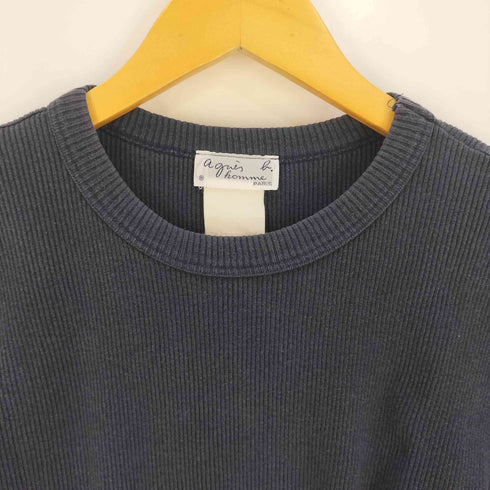 アニエスベーオム Agnes b.homme コットン リブ カットソー Tシャツ メンズ