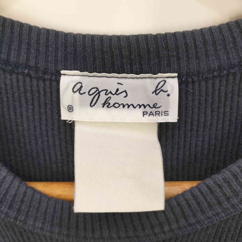 アニエスベーオム Agnes b.homme コットン リブ カットソー Tシャツ メンズ