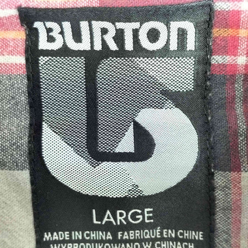バートン BURTON ボックス チェックレギュラーカラーシャツ メンズ import:L