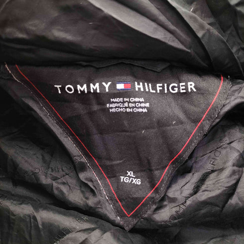 トミーヒルフィガー TOMMY HILFIGER ロゴ刺繍 フーデッド ダウンジャケット レディース import:XL