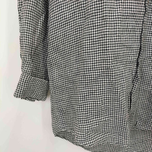 ジェイクルー J.CREW 90S 巨人タグ チェック リネン レギュラーカラー シャツ メンズ import:S