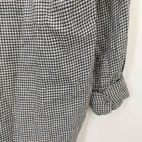 ジェイクルー J.CREW 90S 巨人タグ チェック リネン レギュラーカラー シャツ メンズ import:S