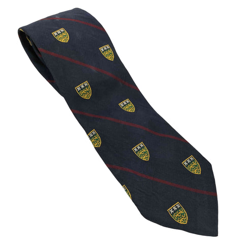 ポロバイラルフローレン Polo by RALPH LAUREN HAND MADE IN ITALY イタリア製 ストライプ エンブレム シルクネクタイ メンズ