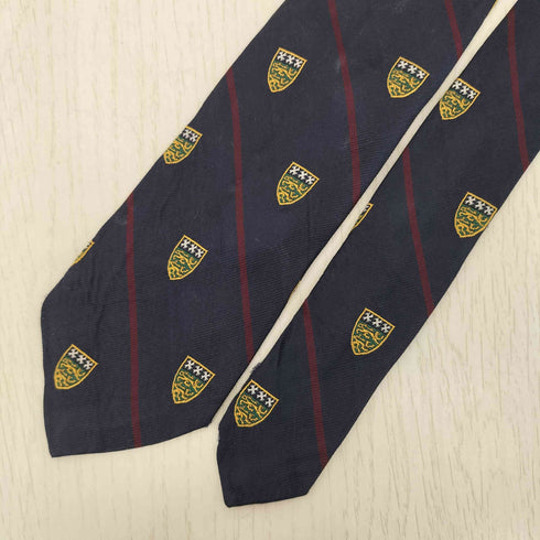 ポロバイラルフローレン Polo by RALPH LAUREN HAND MADE IN ITALY イタリア製 ストライプ エンブレム シルクネクタイ メンズ