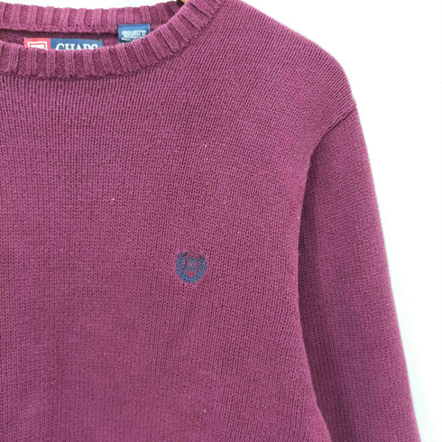 チャップスラルフローレン CHAPS RALPH LAUREN エンブレム 刺繍 コットン クルーネック ニット メンズ import:M