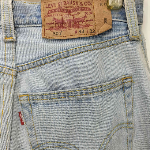 リーバイス Levis 00S 501 STRAIGHT LEG BUTTON FLY ウォッシュド デニム パンツ メンズ W33 L32