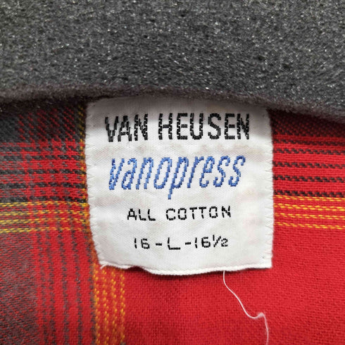ヴァンヒューゼン VAN HEUSEN 60s VANOPRESS タータンチェックシャツ メンズ 16-16 1/2