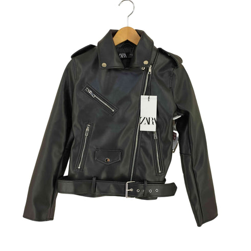 ザラ ZARA FAUX LEATHER JACKET レディース import:M