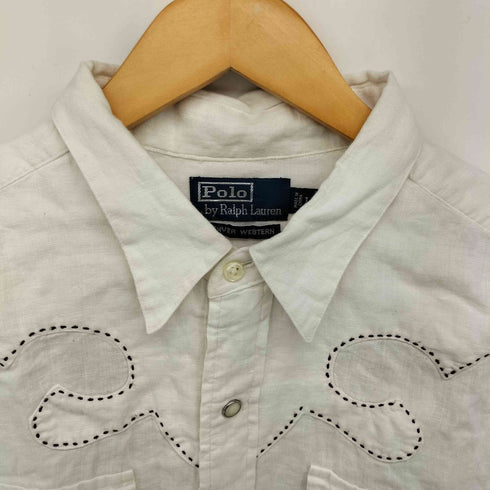 ポロバイラルフローレン Polo by RALPH LAUREN 00S DENVER WESTERN リネン ウエスタンシャツ メンズ import:L
