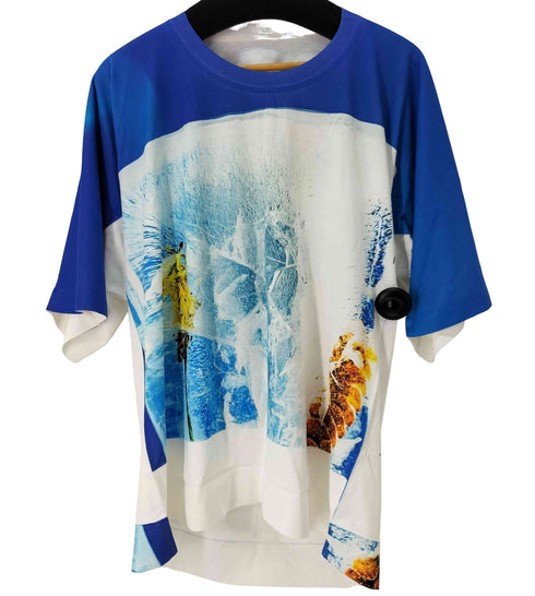 プリーツプリーズイッセイミヤケ PLEATS PLEASE ISSEY MIYAKE 23SS ICEBERG 水面プリントショートスリーブTシャツ レディース