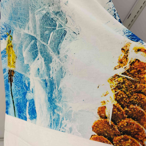 プリーツプリーズイッセイミヤケ PLEATS PLEASE ISSEY MIYAKE 23SS ICEBERG 水面プリントショートスリーブTシャツ レディース
