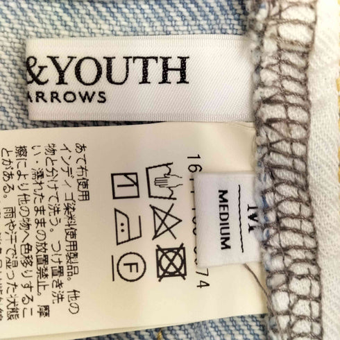 ビューティーアンドユースユナイテッドアローズ BEAUTY & YOUTH UNITED ARROWS 23SS クラッシュデニムパンツ レディース JPN:M
