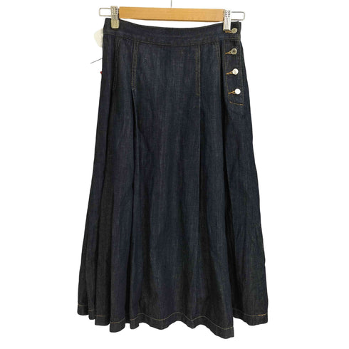 マッキントッシュフィロソフィー MACKINTOSH PHILOSOPHY コットンリネンデニムプリーツスカート レディース JPN:36