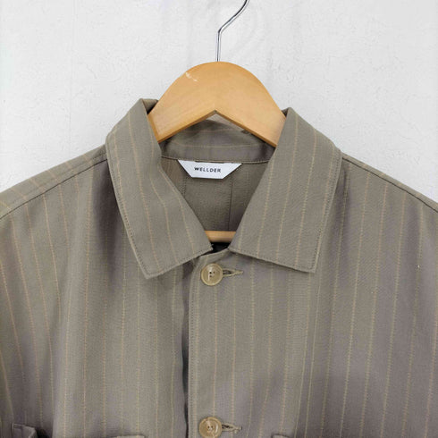 ウェルダー WELLDER ストライプ シャツジャケット メンズ