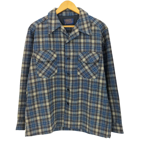 ペンドルトン PENDLETON 70S USA製 チェックボードシャツ 好配色 メンズ JPN:L