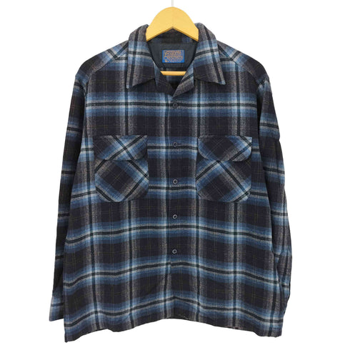 ペンドルトン PENDLETON 70S USA製 チェックボードシャツ 好配色 メンズ JPN:L