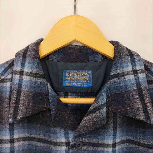 ペンドルトン PENDLETON 70S USA製 チェックボードシャツ 好配色 メンズ JPN:L