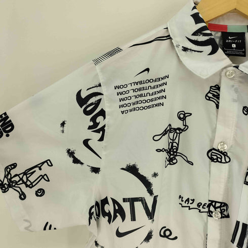 ナイキ NIKE 21SS F.C. Dri-FIT サッカー トップ 総柄 S/S シャツ メンズ import:L
