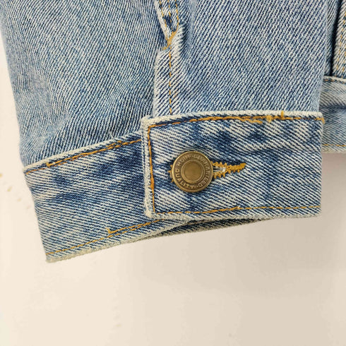 90S キャラクター刺繍 デニムトラッカージャケット メンズ