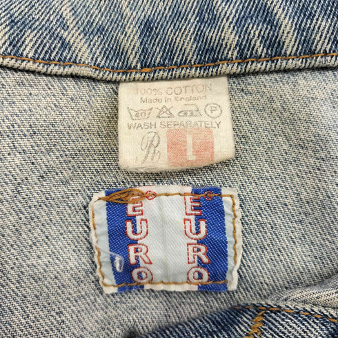 90S キャラクター刺繍 デニムトラッカージャケット メンズ