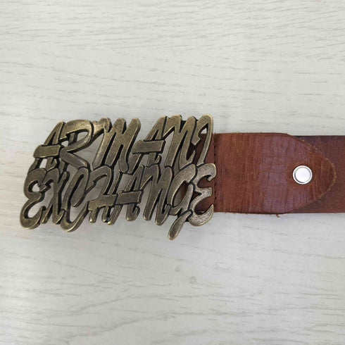 アルマーニエクスチェンジ ARMANI EXCHANGE イタリア製 メタルバックル レザー ベルト メンズ M