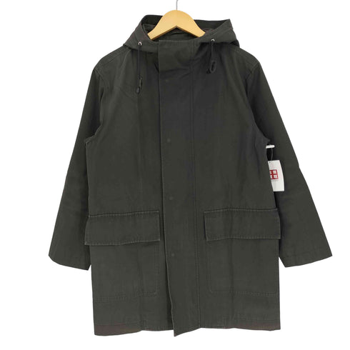 マーガレットハウエル MARGARET HOWELL 16AW レザードローコード 比翼ボタン フーデッド モッズ コート メンズ import:S