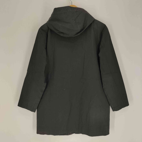 マーガレットハウエル MARGARET HOWELL 16AW レザードローコード 比翼ボタン フーデッド モッズ コート メンズ import:S