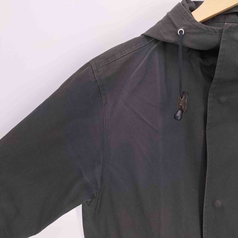 マーガレットハウエル MARGARET HOWELL 16AW レザードローコード 比翼ボタン フーデッド モッズ コート メンズ import:S